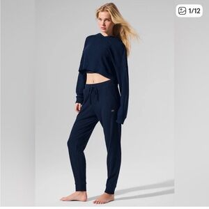 Alo Muse Hoodie and Alo Navy Sweats